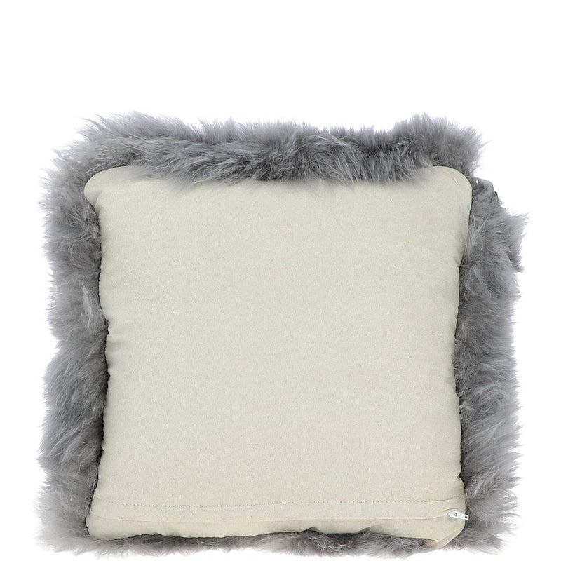 SHEEPSKIN CUSHION GREY LARGE