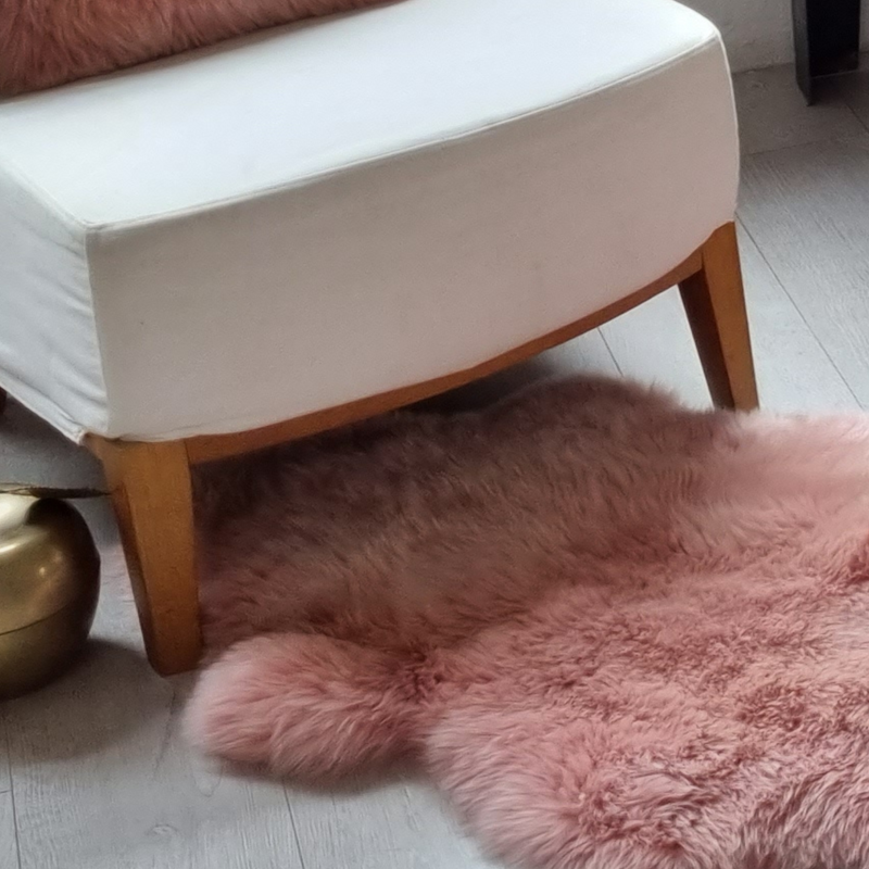 SHEEPSKIN RUG SINGLE PINK