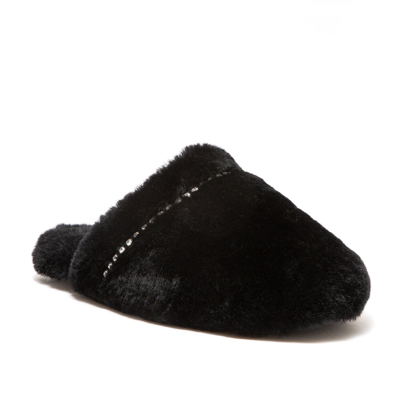 supasnug luxury pure sheepskin slipper with swarovski crystal jewel trim