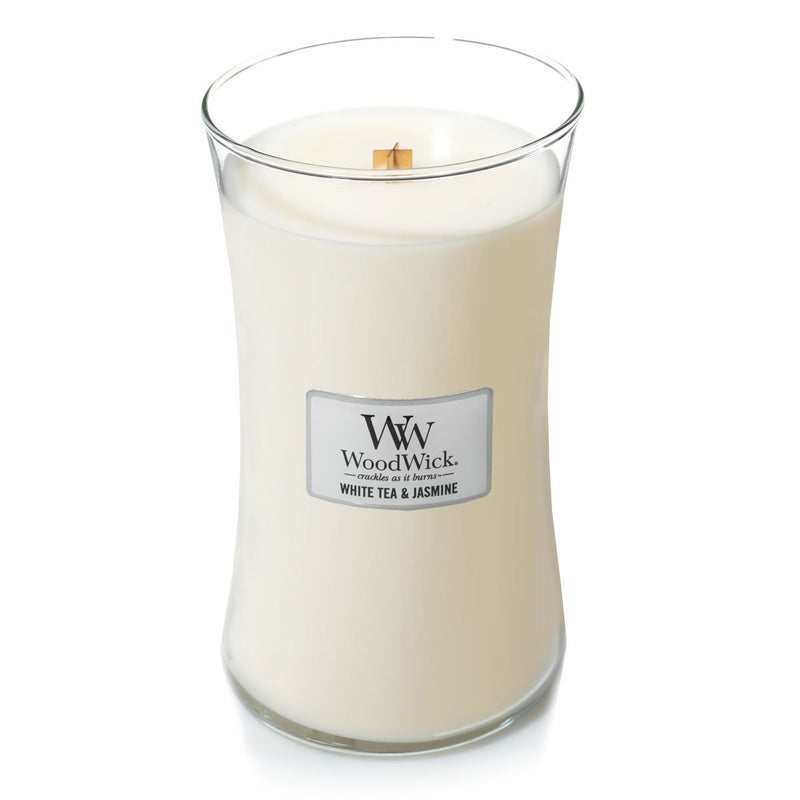 Woodwick Large Hourglass White Tea & Jasmine