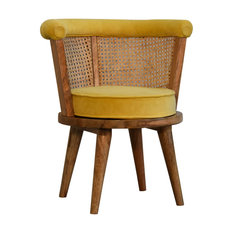 Larissa Mustard Velvet Nordic Chair