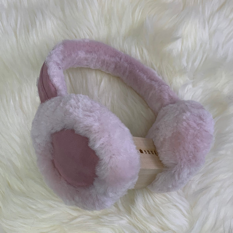 supasnug supa soft pink sheepskin earmuffs warm and snuggly winter accessory 