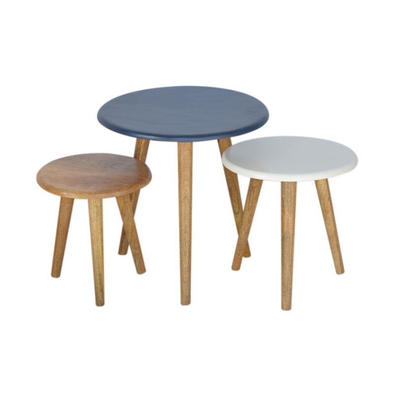 Multi Nordic Stool Set of 3