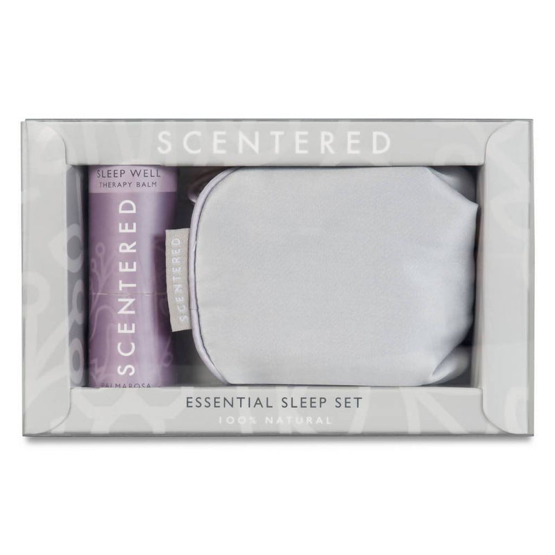scentered silk sleep eye mask with aromatherapy spray ear plugs and travel case perfect gift packaging
