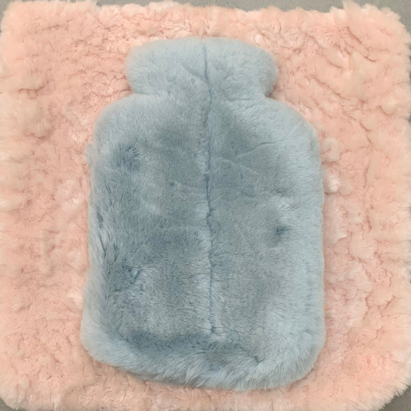 Supasnug Sheepskin Duck Egg Blue Water Bottle Cover